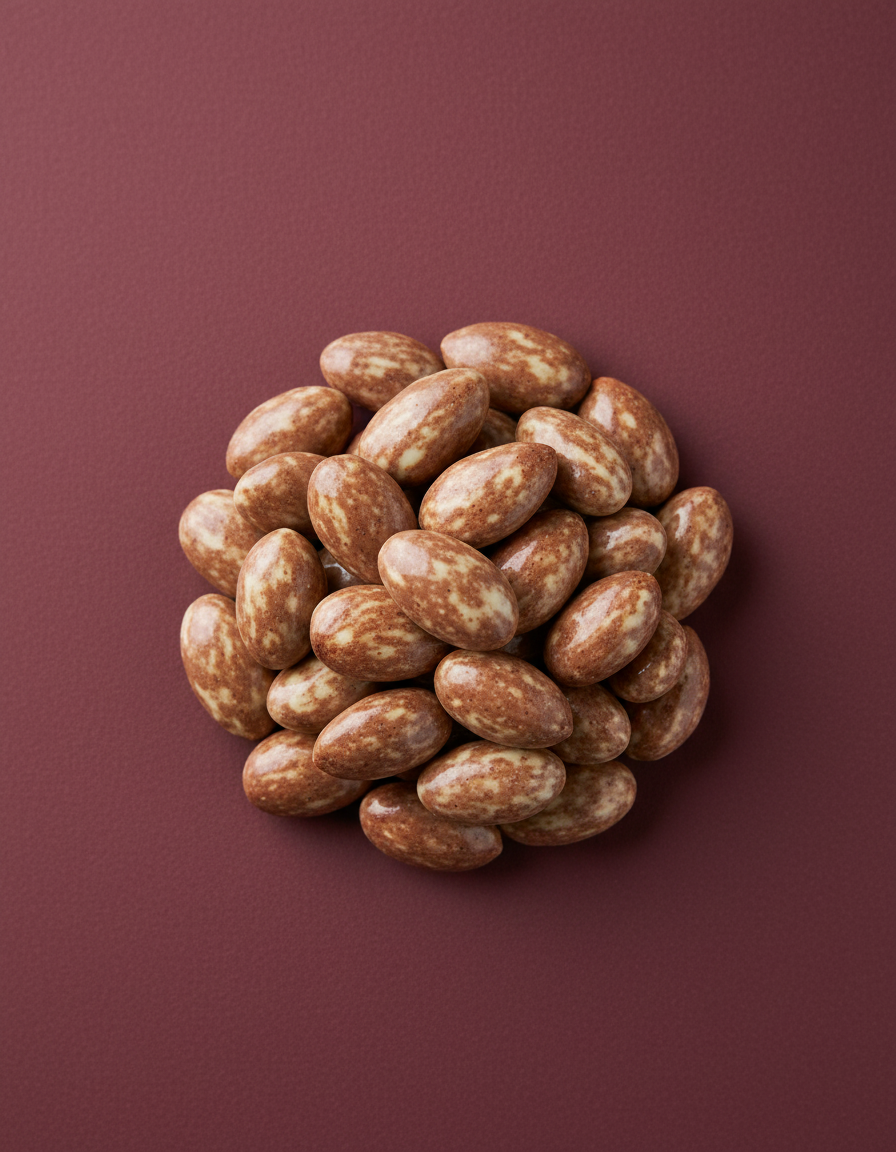 Amandes enrobées de chocolat au lait goût tiramisu