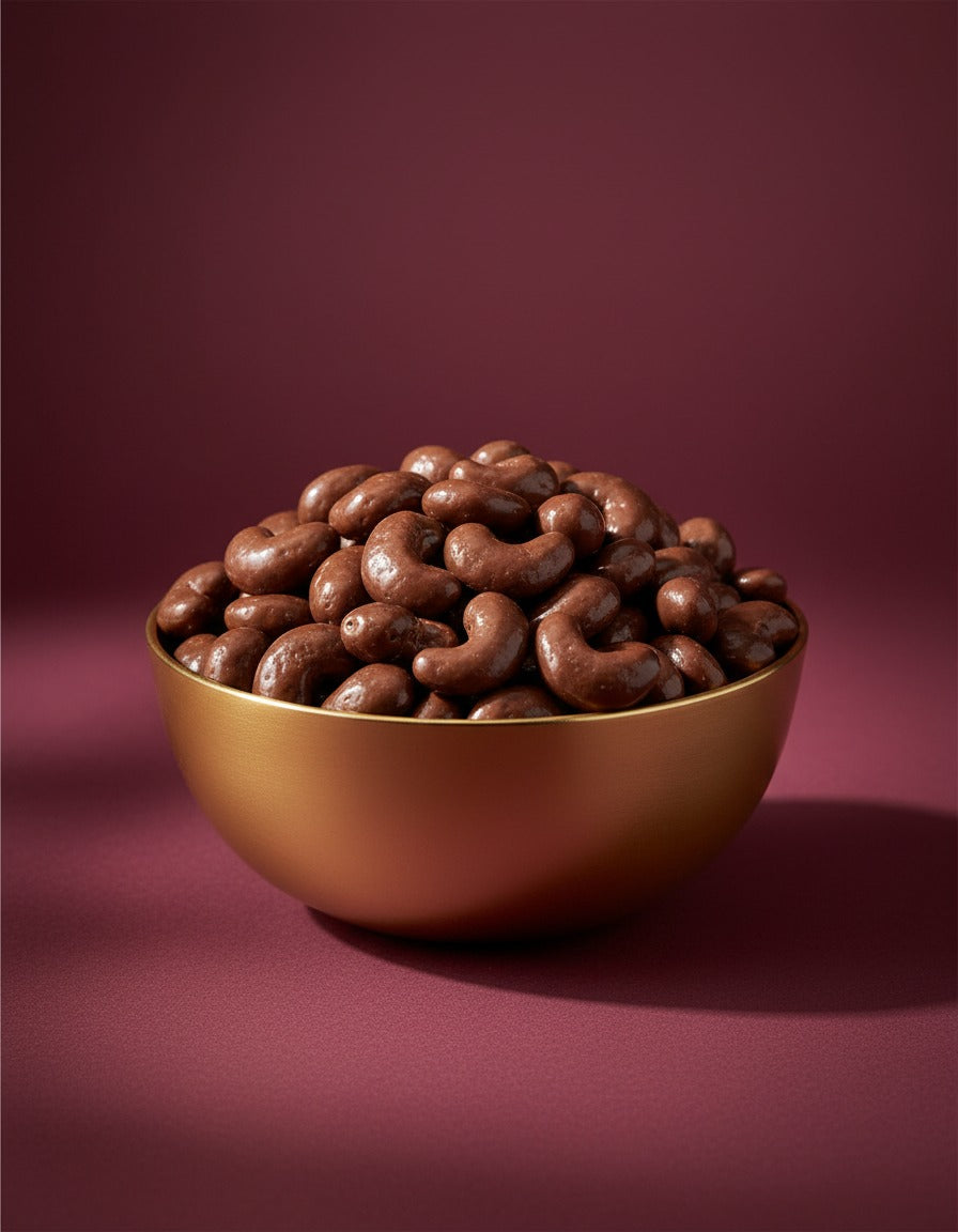 Noix de cajou enrobées de chocolat au lait
