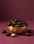 Amandes enrobées de chocolat noir et fleur de sel