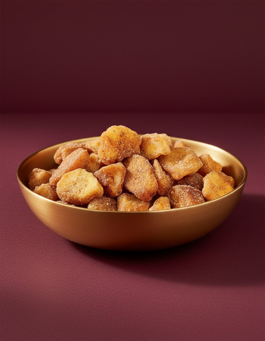 Pommes séchées à la cannelle et sucre