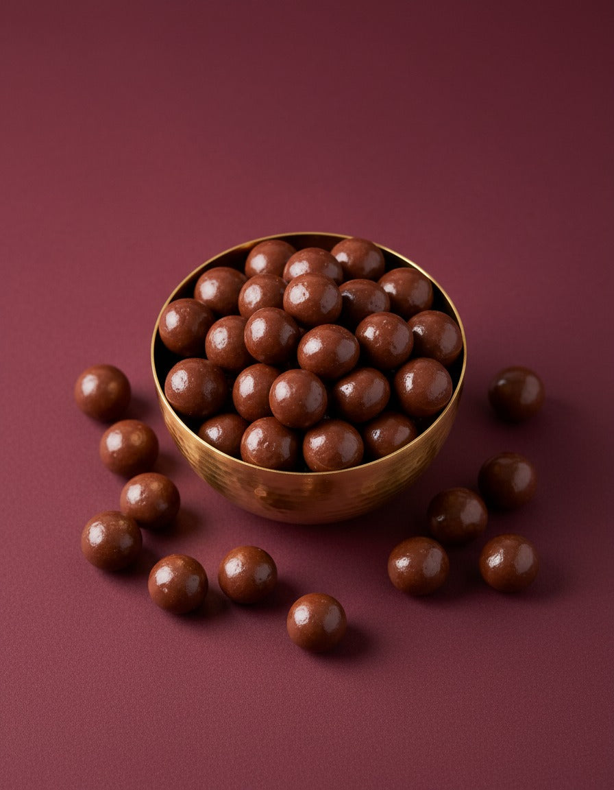 Boules de bretzel enrobées de chocolat au lait