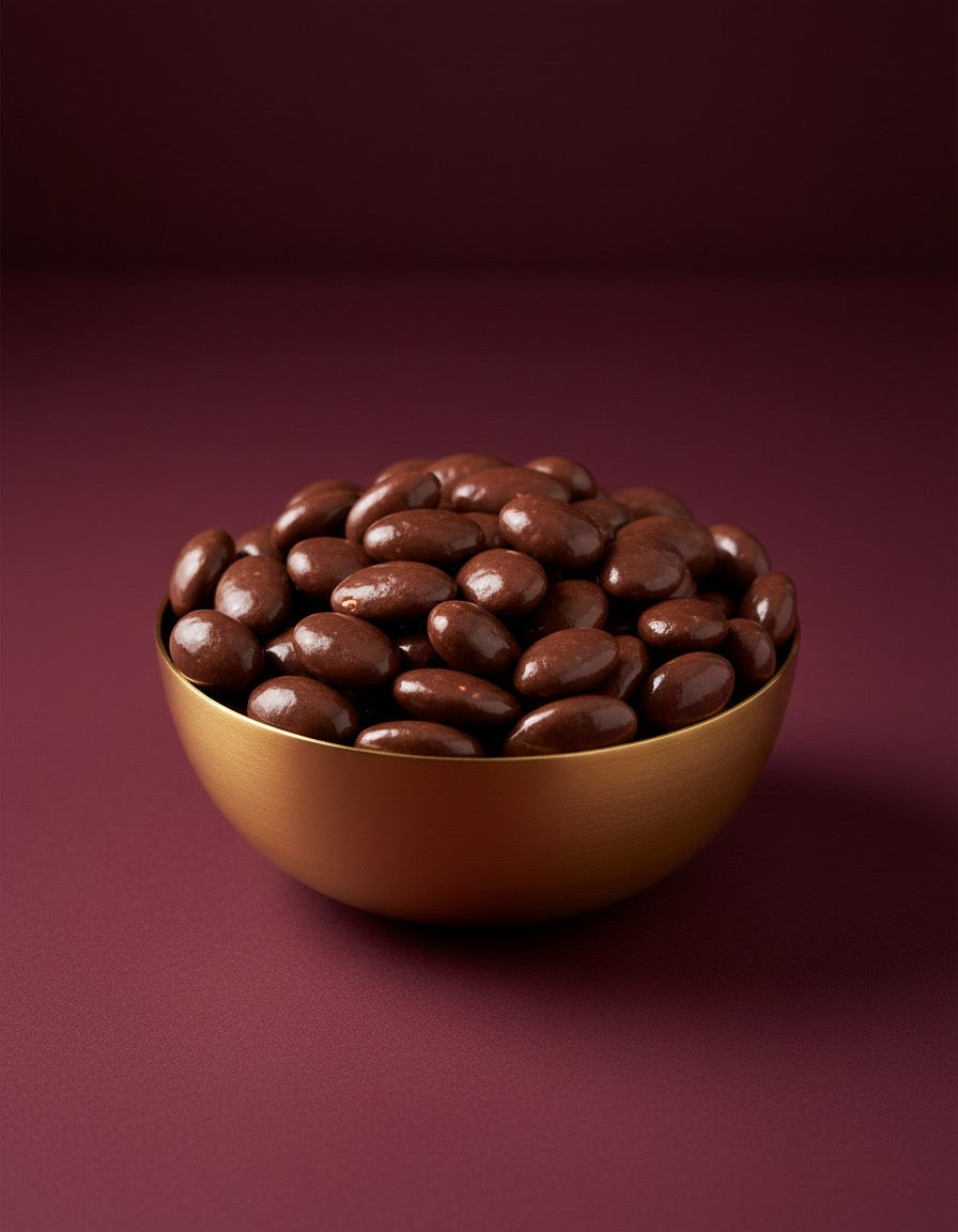 Amandes enrobées de chocolat au lait