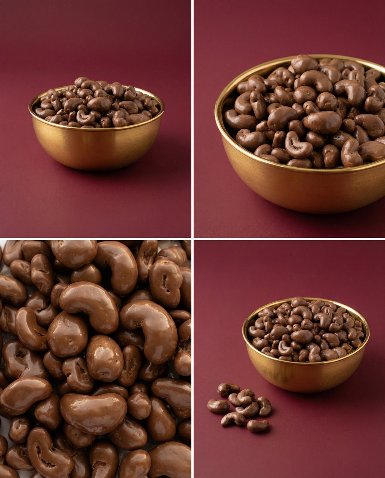 Noix de cajou enrobées de chocolat au lait