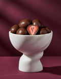 Fraises lyophilisées au chocolat noir