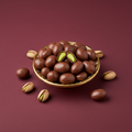 Pistaches enrobées de chocolat au lait