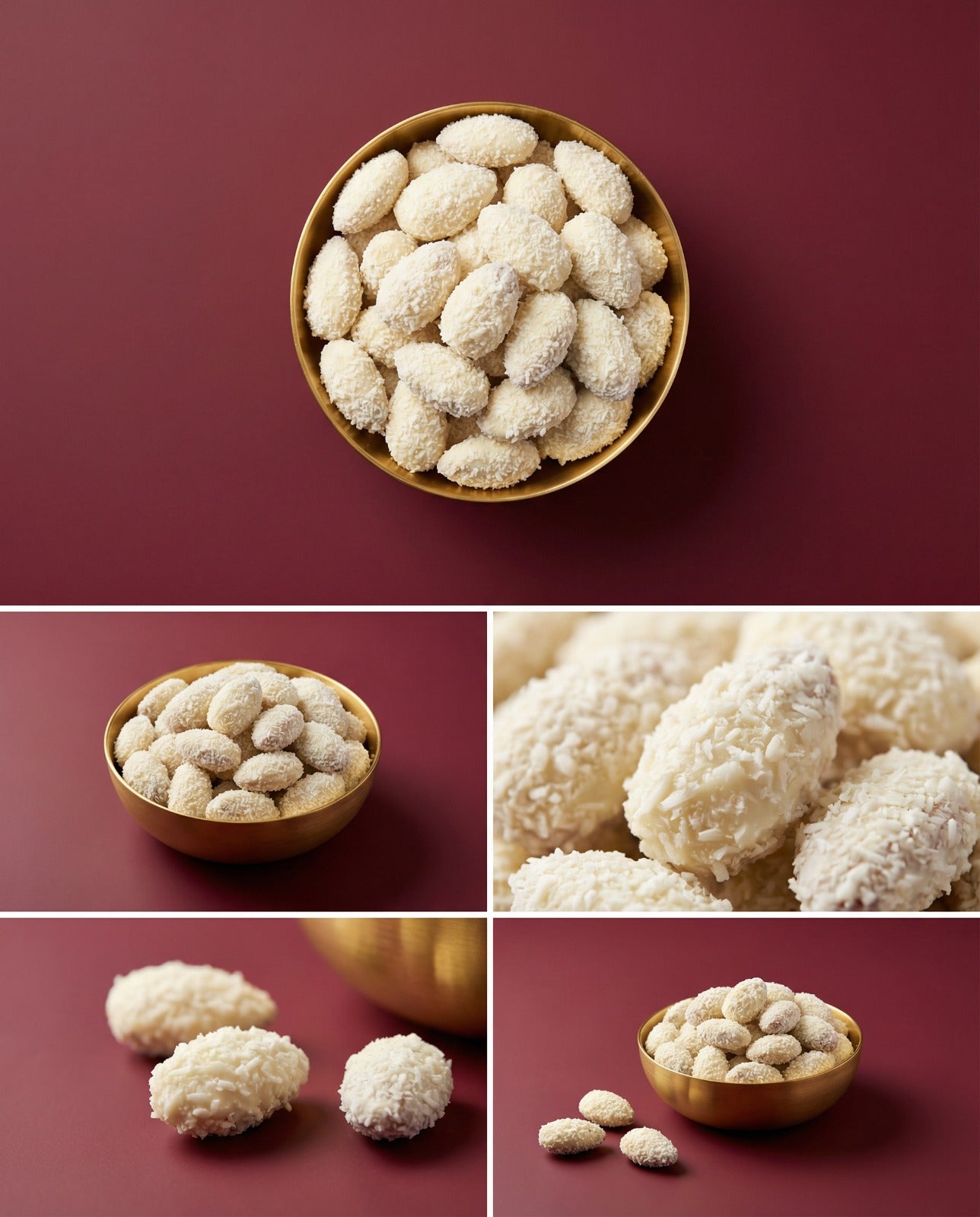 Amandes au chocolat blanc à la noix de coco