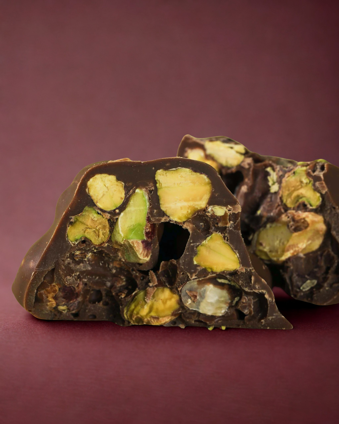 Rochers de pistaches au chocolat au lait et fleur de sel