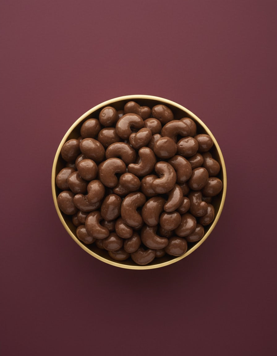 Noix de cajou enrobées de chocolat au lait