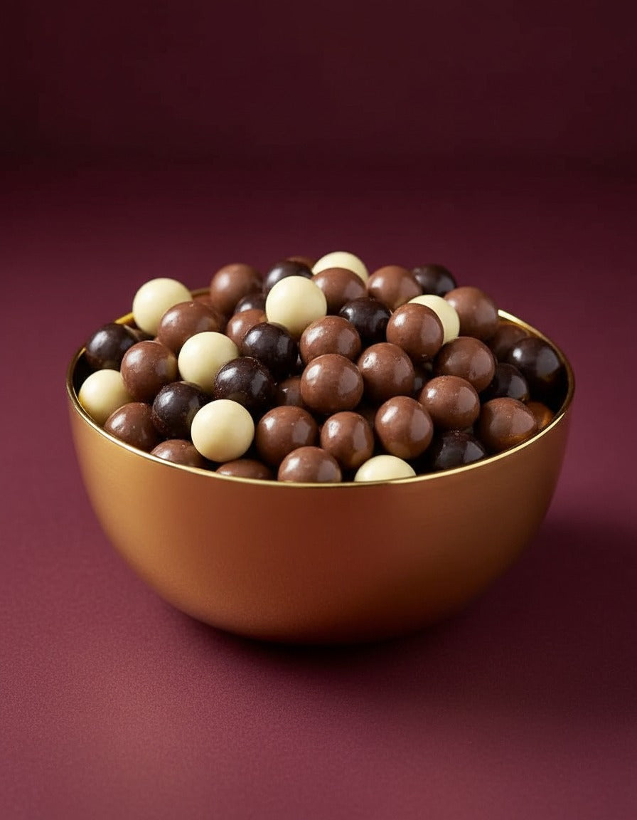 Noisettes enrobées aux 3 chocolats