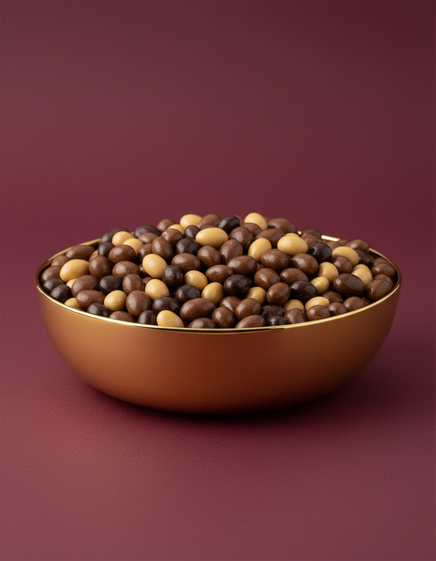 Cacahuètes aux trois chocolats