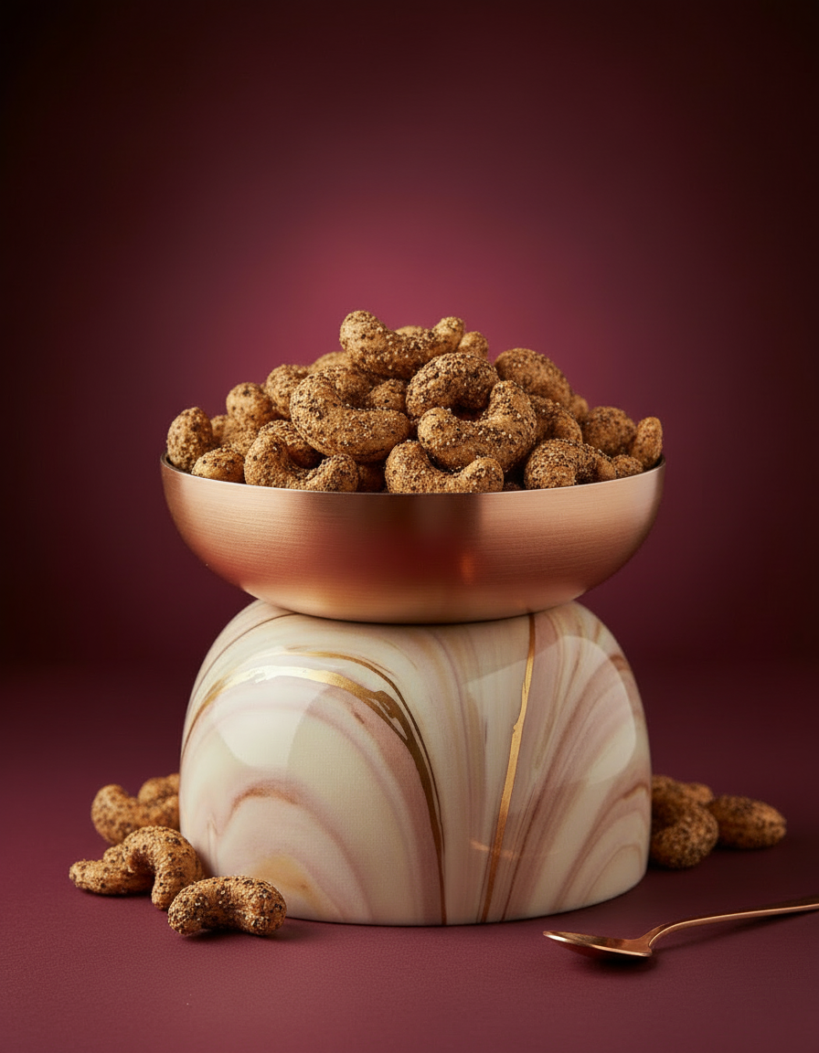 Noix de cajou au sel de truffes et huile de truffe