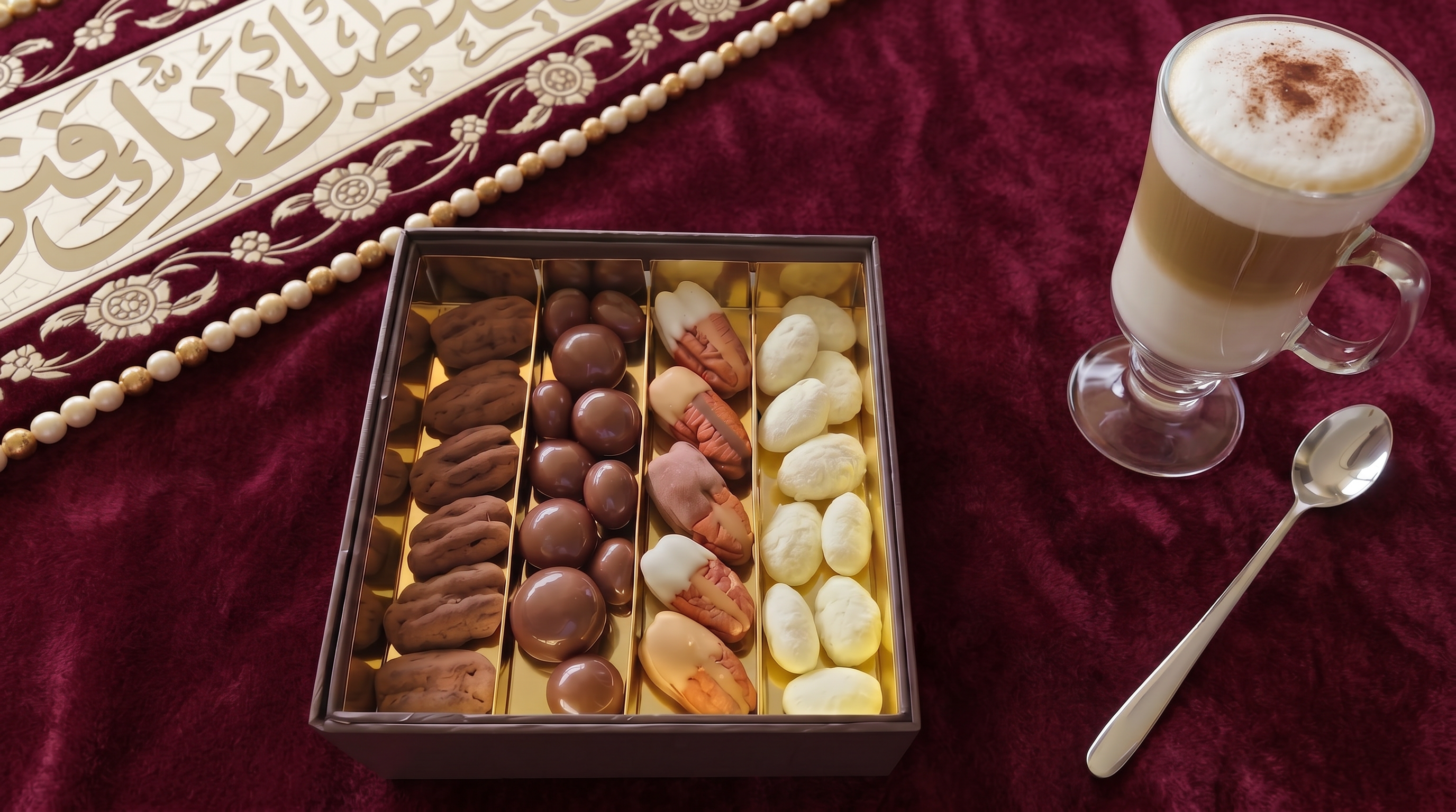 Boite 2 étages de fruits secs enrobés au chocolat