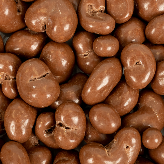 Noix de cajou enrobées de chocolat au lait